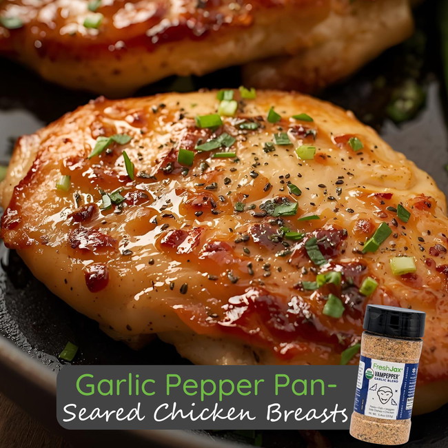Image of Garlic Pepper Pan-Seared Chicken Breasts