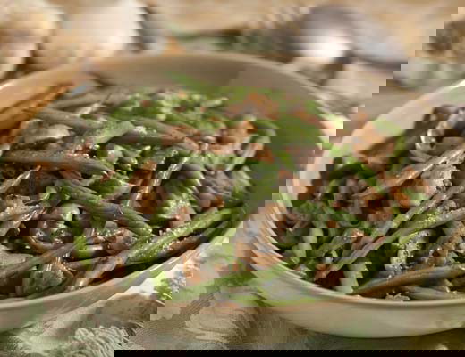 Image of Organic Green Bean, Mushroom and Fire Roasted Garlic Sauté