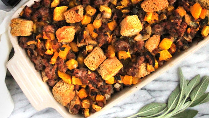 Image of Squash and Sage Sausage Stuffing