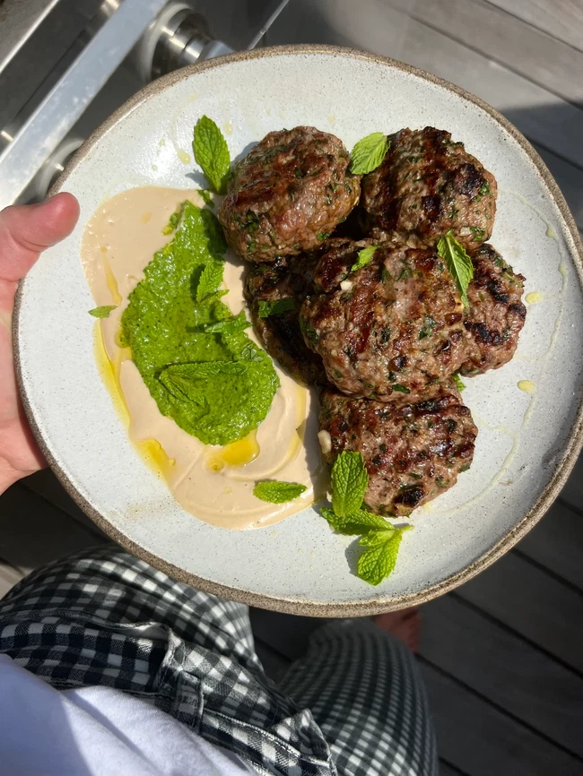 Image of Juicy herby lamb kebabs