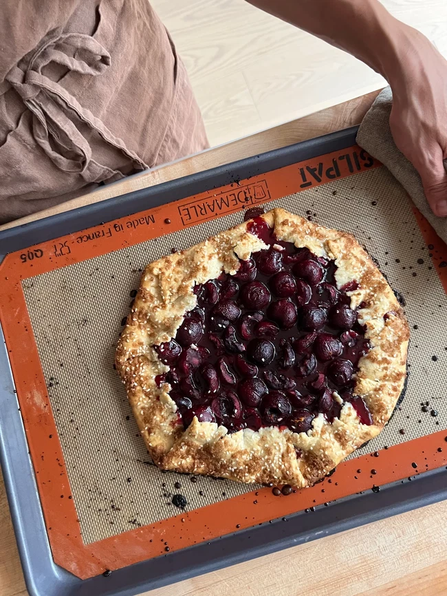 Image of Fennel Sesame and Cherry Galette