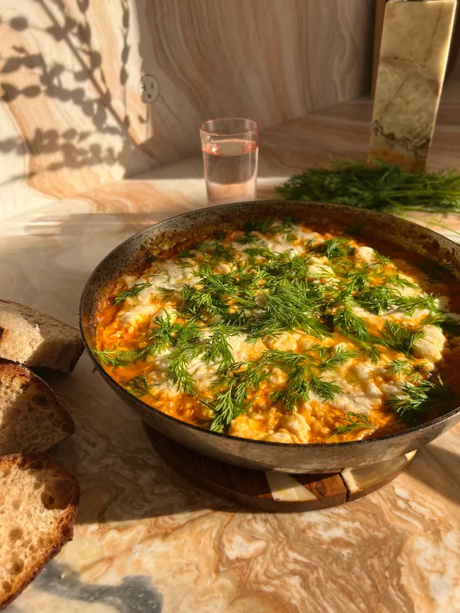 Image of Dill and feta shakshuka