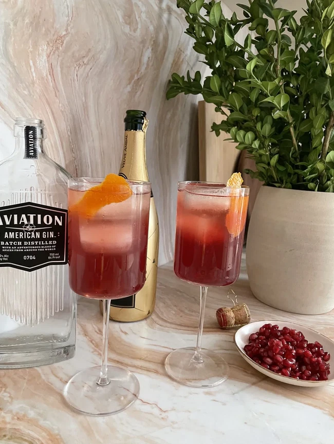 Image of Pomegranate gin fizz