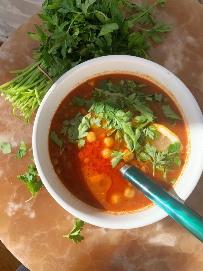 Image of Harira - Moroccan Legume and Spiced Lentil Soup