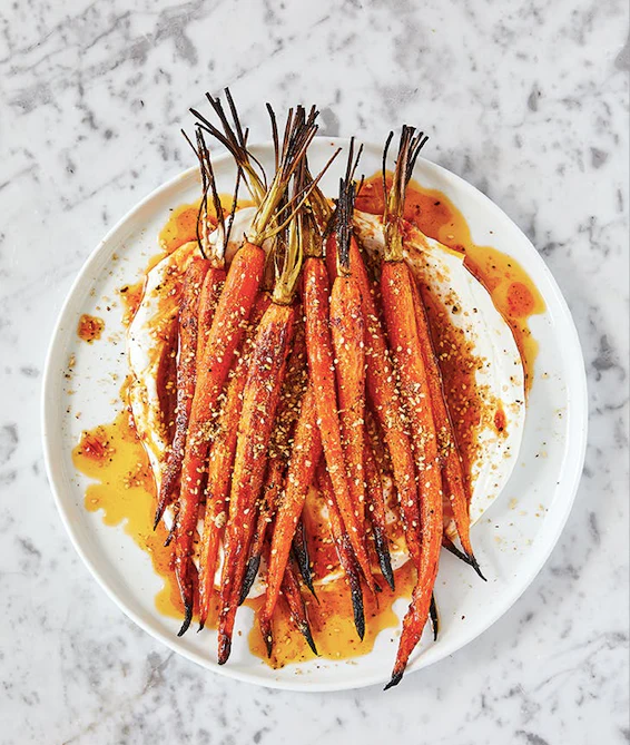 Image of Harissa & Honey Roasted Carrots with Labneh & Dukkah
