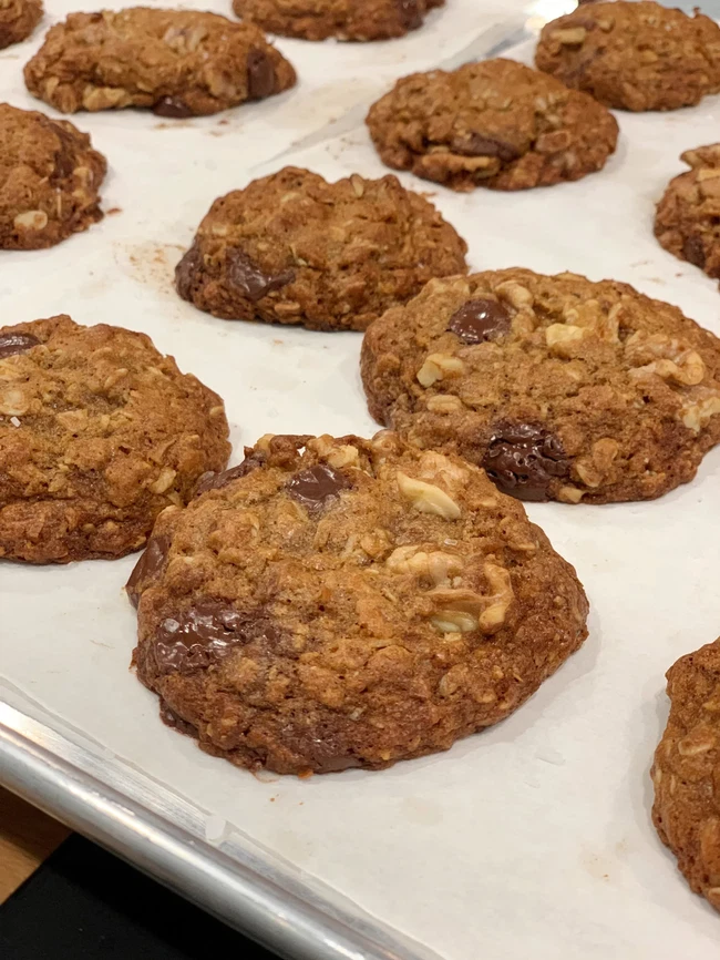 Image of Chocolate Coconut Walnut Oat Cookies