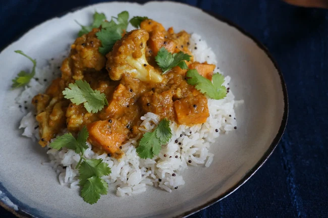 Image of Vegan Coconut Curry With Sweet Potato & Cauliflower