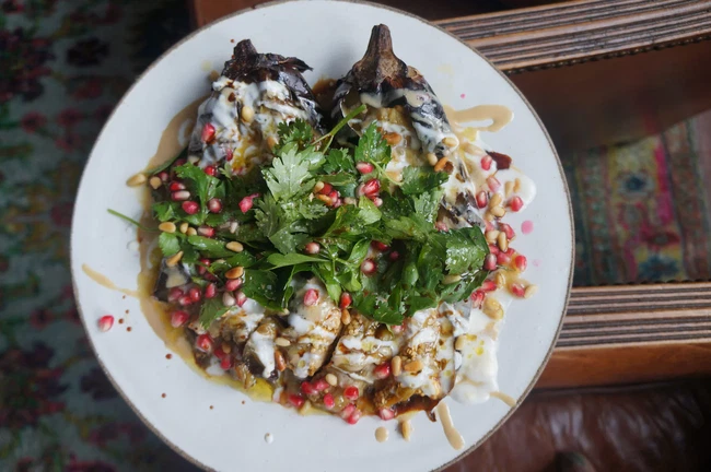 Image of Charred whole eggplant a.k.a eggplant baladi