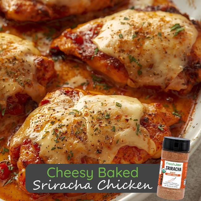 Image of Cheesy Baked Sriracha Chicken