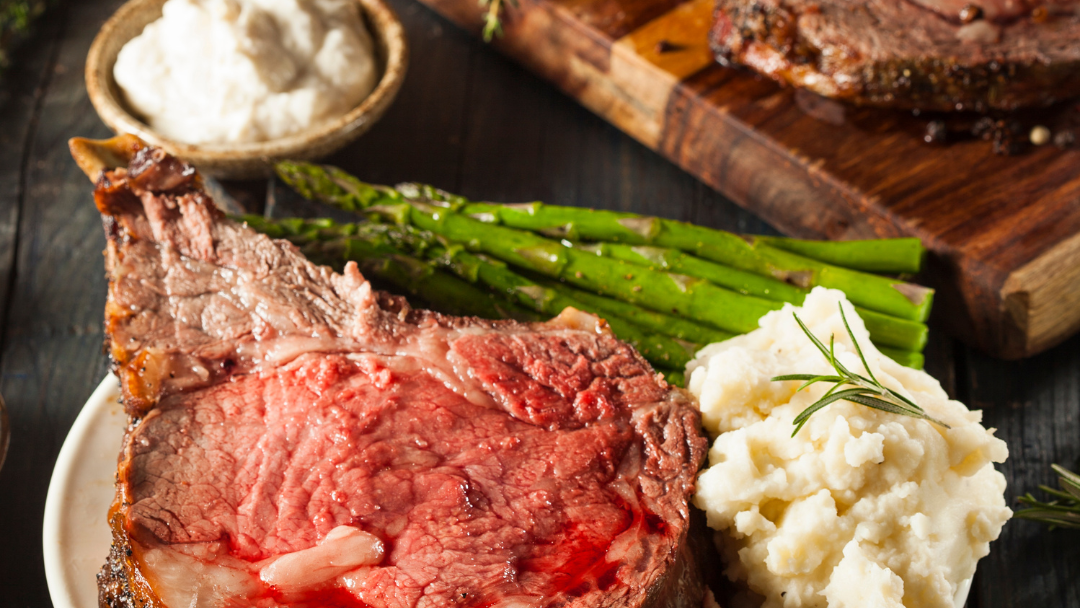 Image of Holiday Roast Dinner with Garlic-Herb Butter Sauce