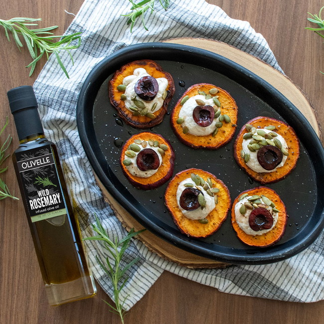Sweet Potato Rounds with Whipped Feta