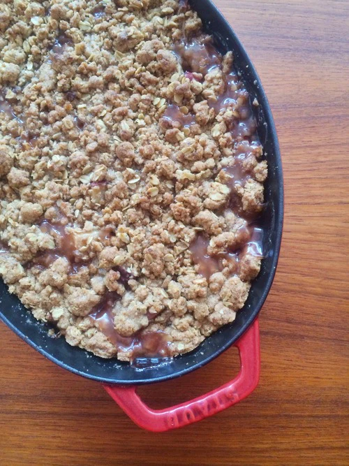 Image of Peach Coconut and Cardamom crumble