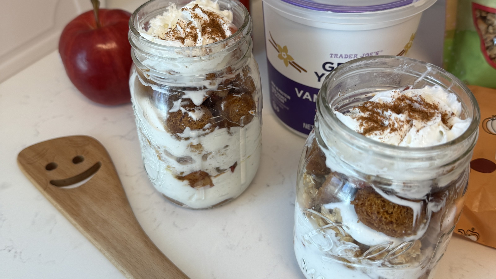 Pumpkin Spice Donut Hole Apple Trifles