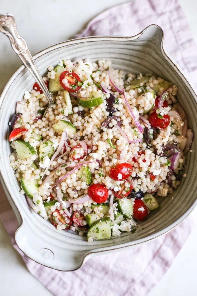 Image of Mediterranean-Inspired Pearl Couscous Salad