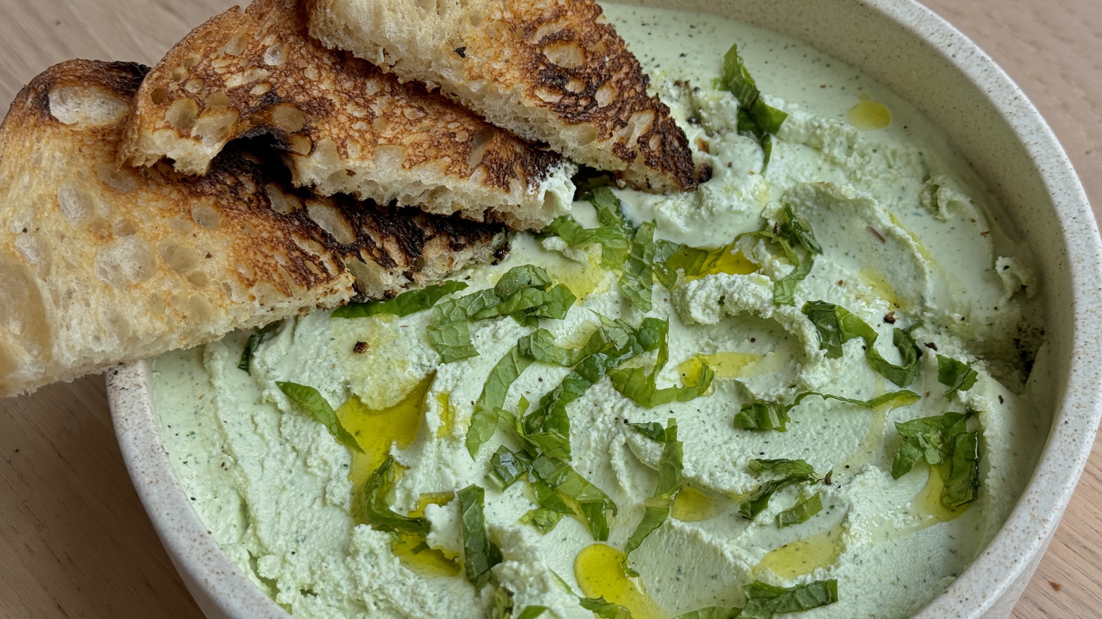 Image of Whipped Cheese Mint Dip