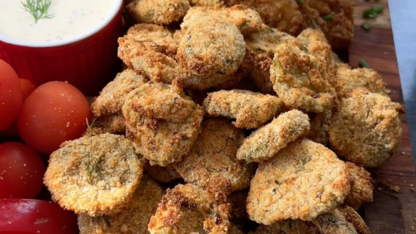 Game Day Snacks: Air Fryer Pickle Chips