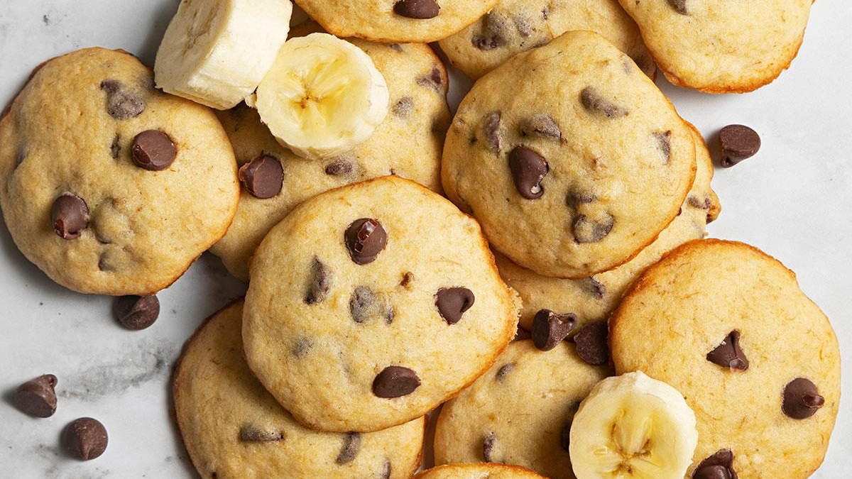 Image de biscuits banane-pépites de chocolat