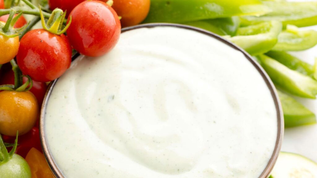 Image d’une vinaigrette ranch crémeuse riche en protéines