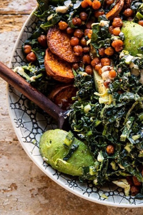 Image of Kale Caesar Salad with Homemade Dressing