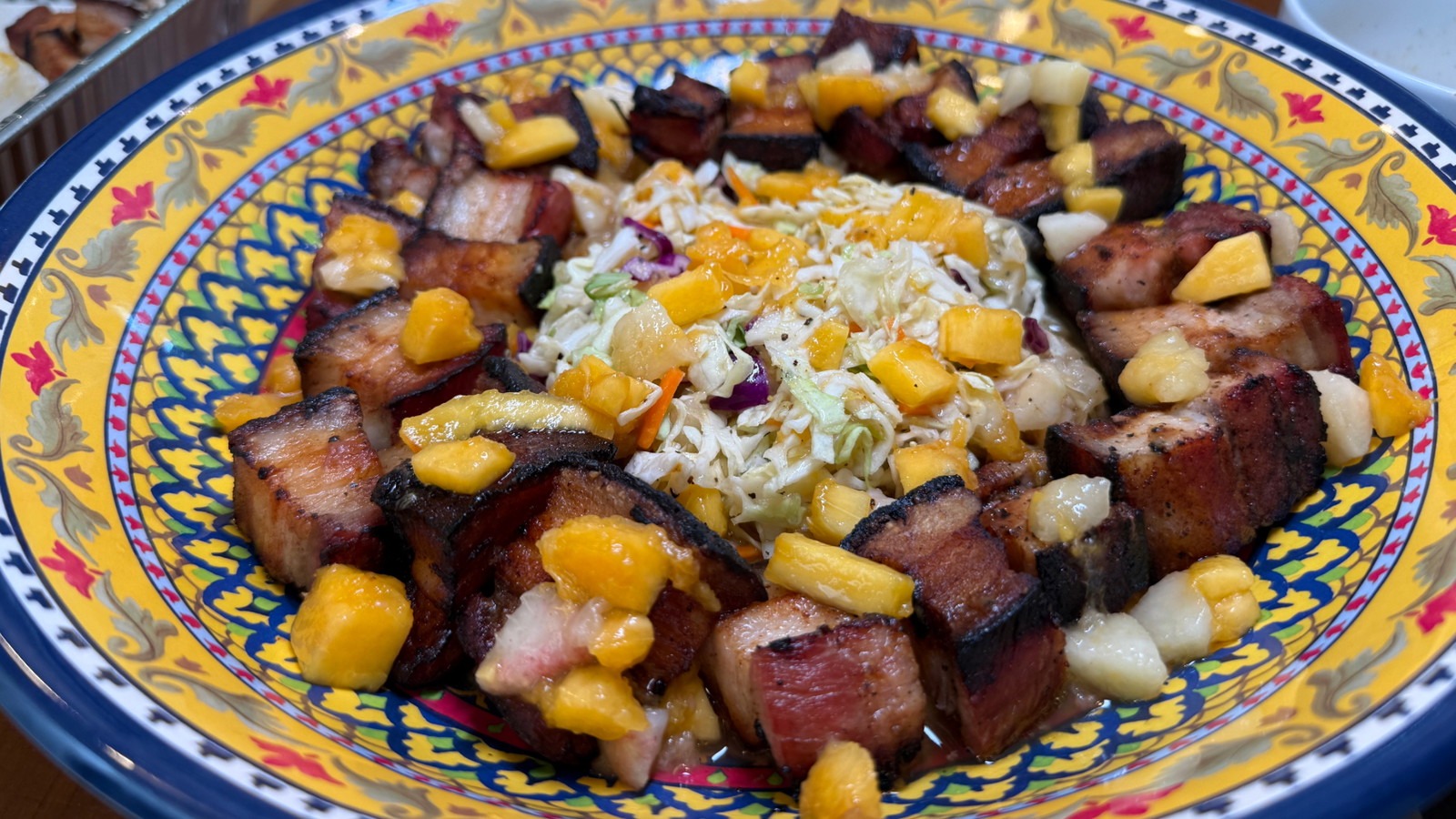 Image of Peach Coleslaw with Cuckoo Racha & Little Louie’s Garlic Pepper