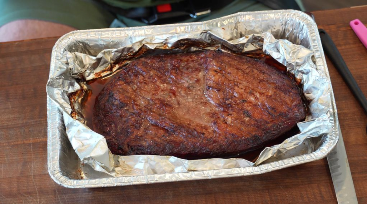 Foil Boat Brisket (Drum Smoker) with Burnt Ends