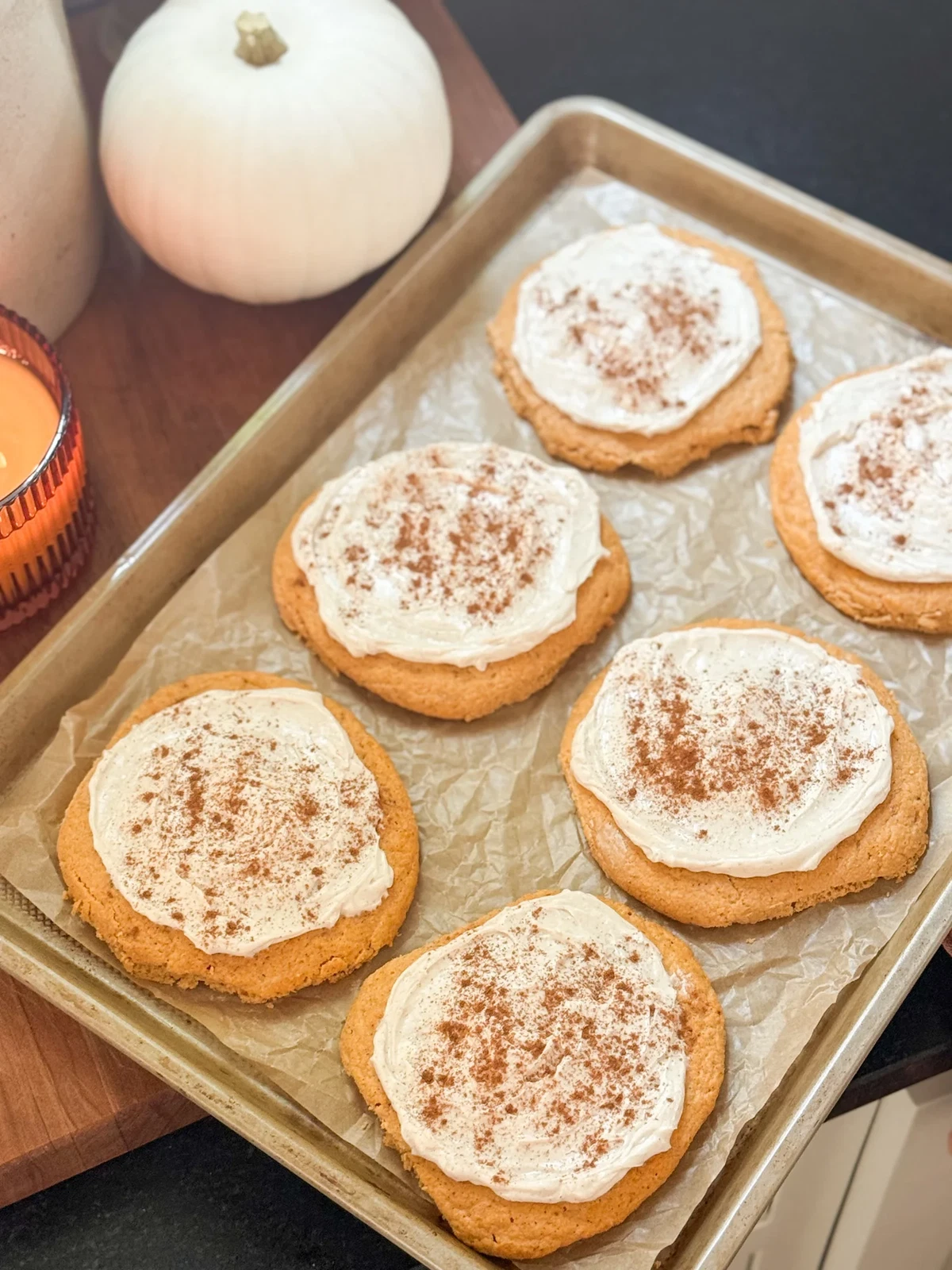 Pumpkin Protein Cookies (Crumbl Copycat).