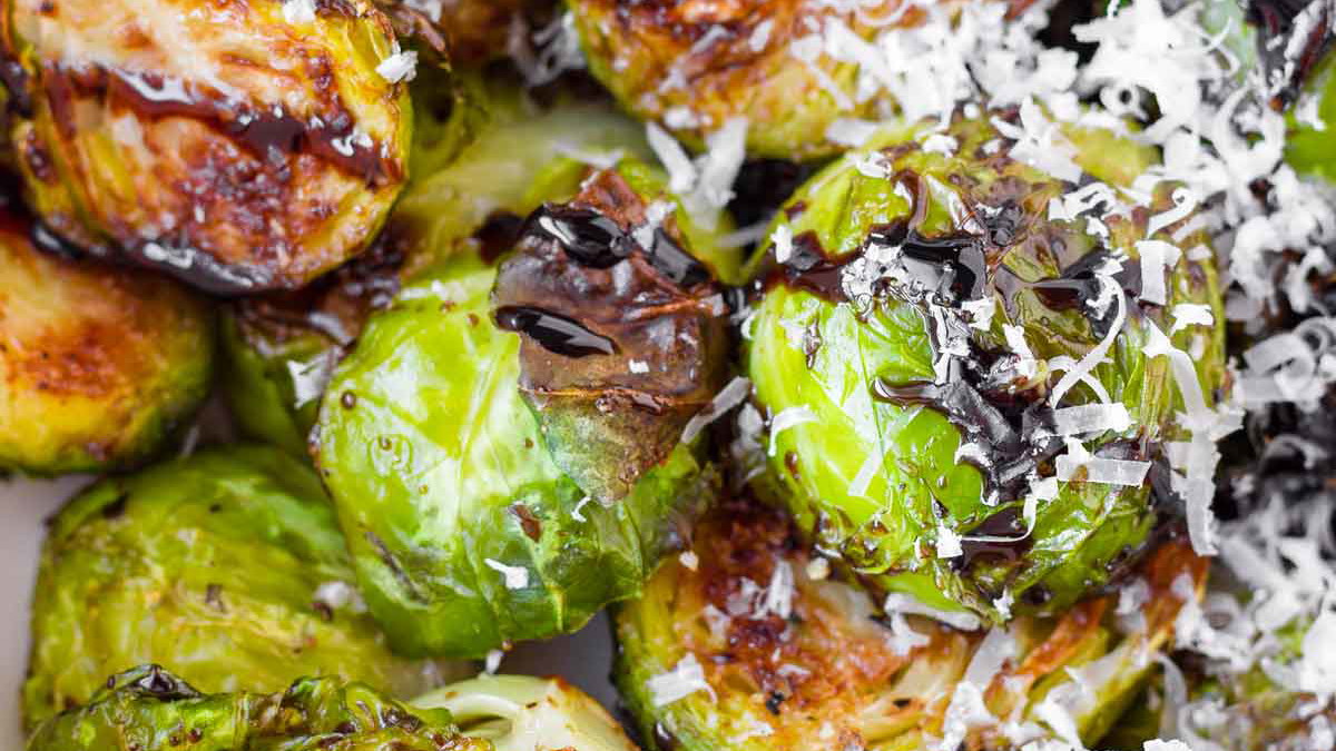 Image of Roasted Balsamic Brussels Sprouts with Parmesan