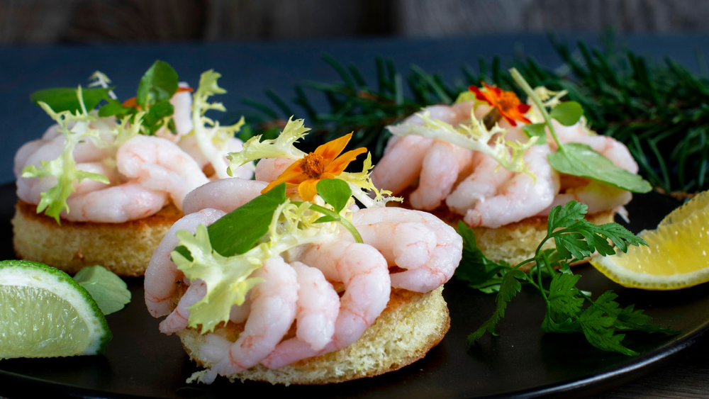 Image of Rejerosetter på smørristet brioche med citronmayo