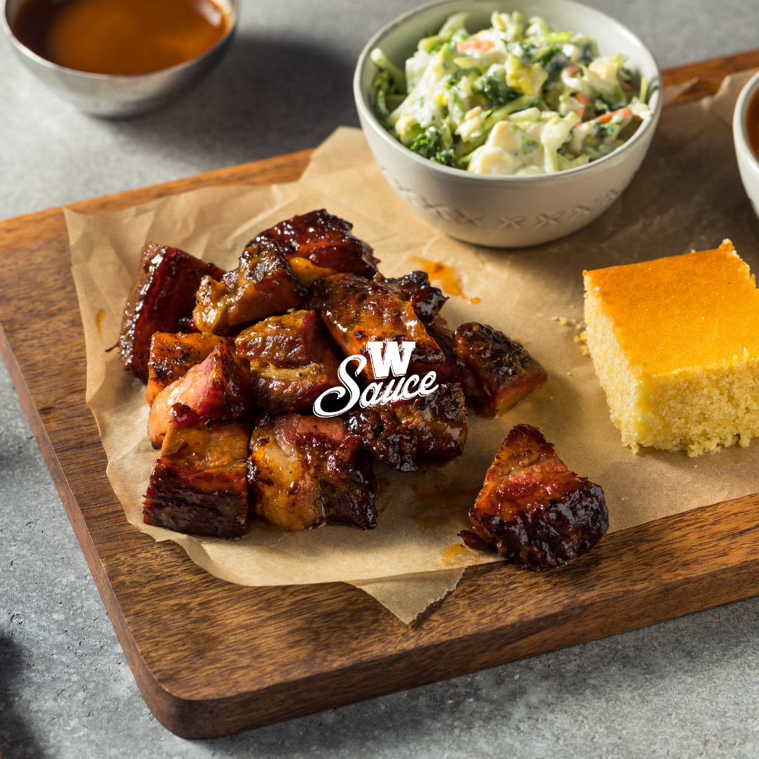 Bear & Burton’s Pork Belly Burnt Ends with Fireshire W Sauce