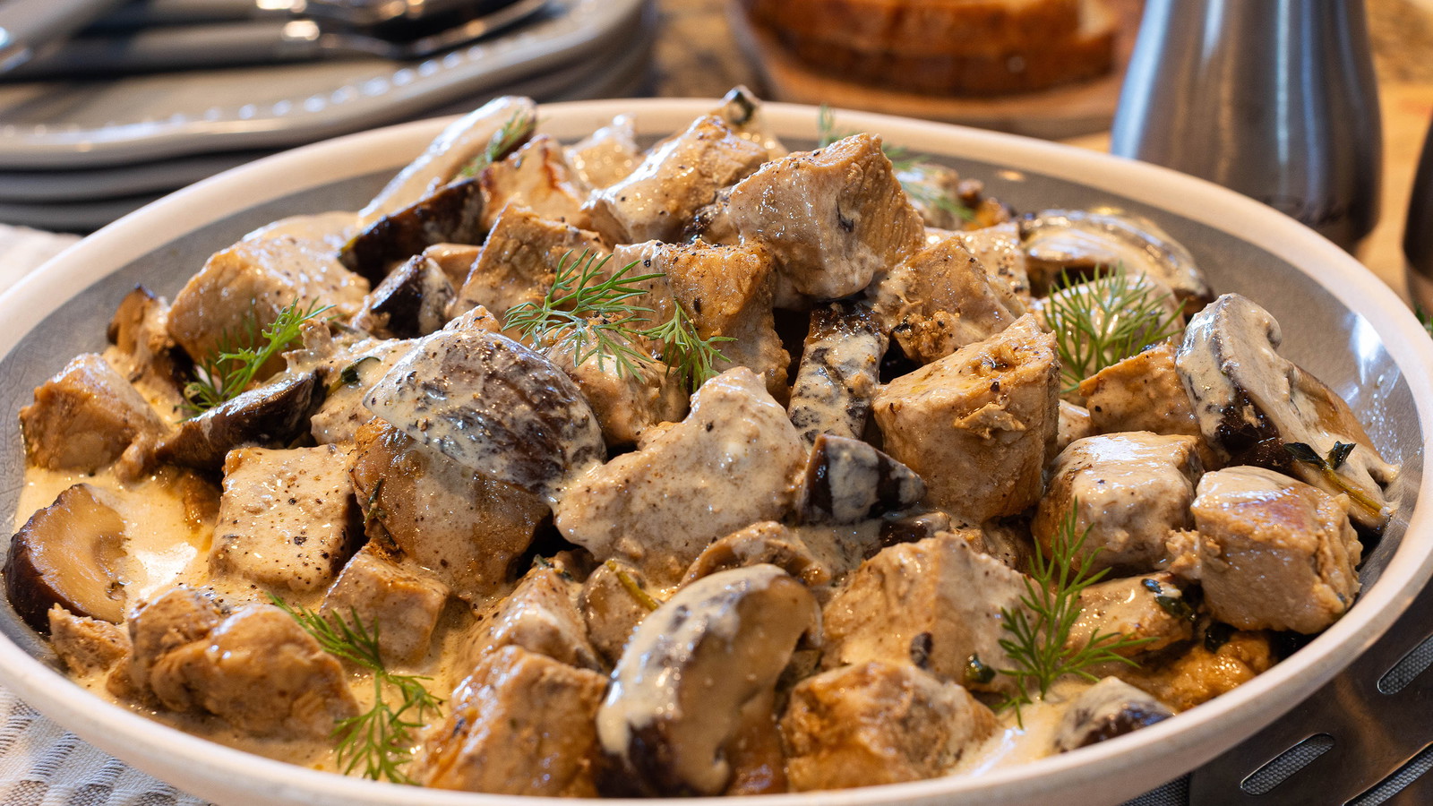 Image of Pork Stroganoff with Dill