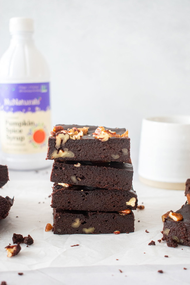Image of Sugar Free Pumpkin Spice Pecan Brownies