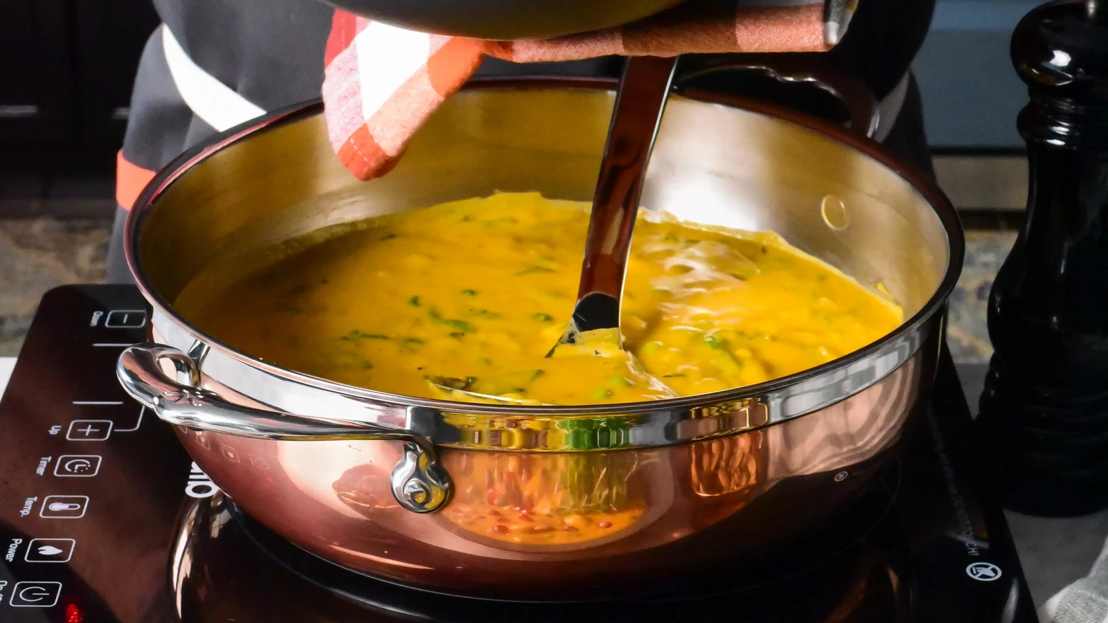 Image of Creamy Sunshine Squash Soup with Gnocchi & Spinach