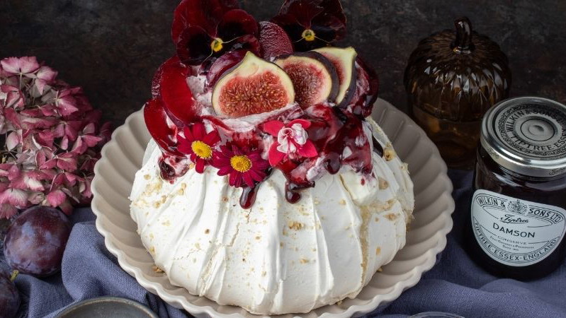 Image of Damson and Hazelnut Pavlova