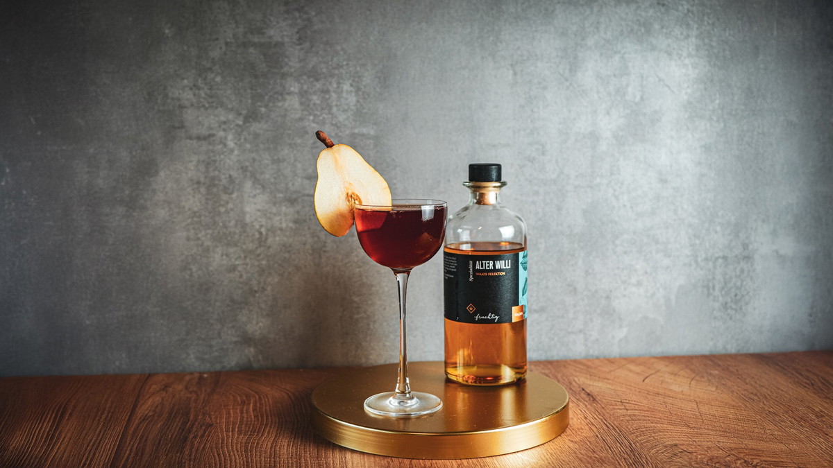 Sweet Pear Boulevardier, Cocktail mit Whisky
