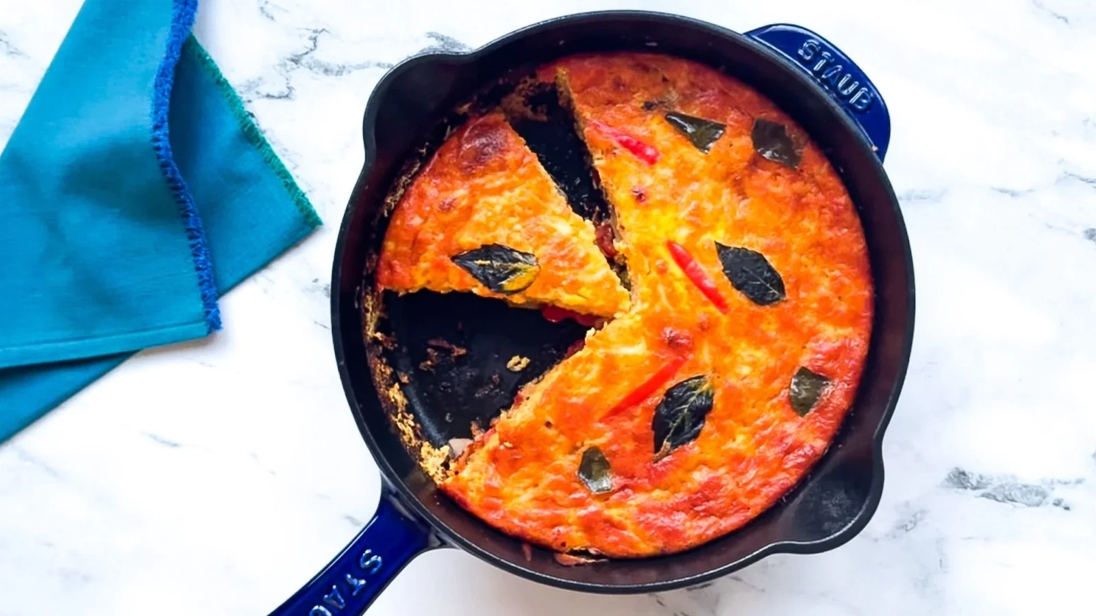 Vegetarian Thai Red Curry Frittata