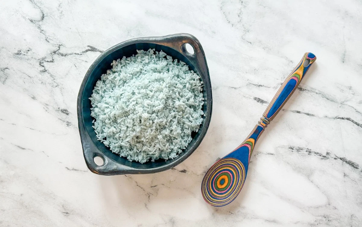Beautiful Blue Thai Butterfly Pea Coconut Rice Recipe | Watcharee's