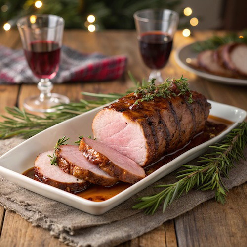 Holiday Balsamic-Honey Glazed Pork Tenderloin with Umami Spice