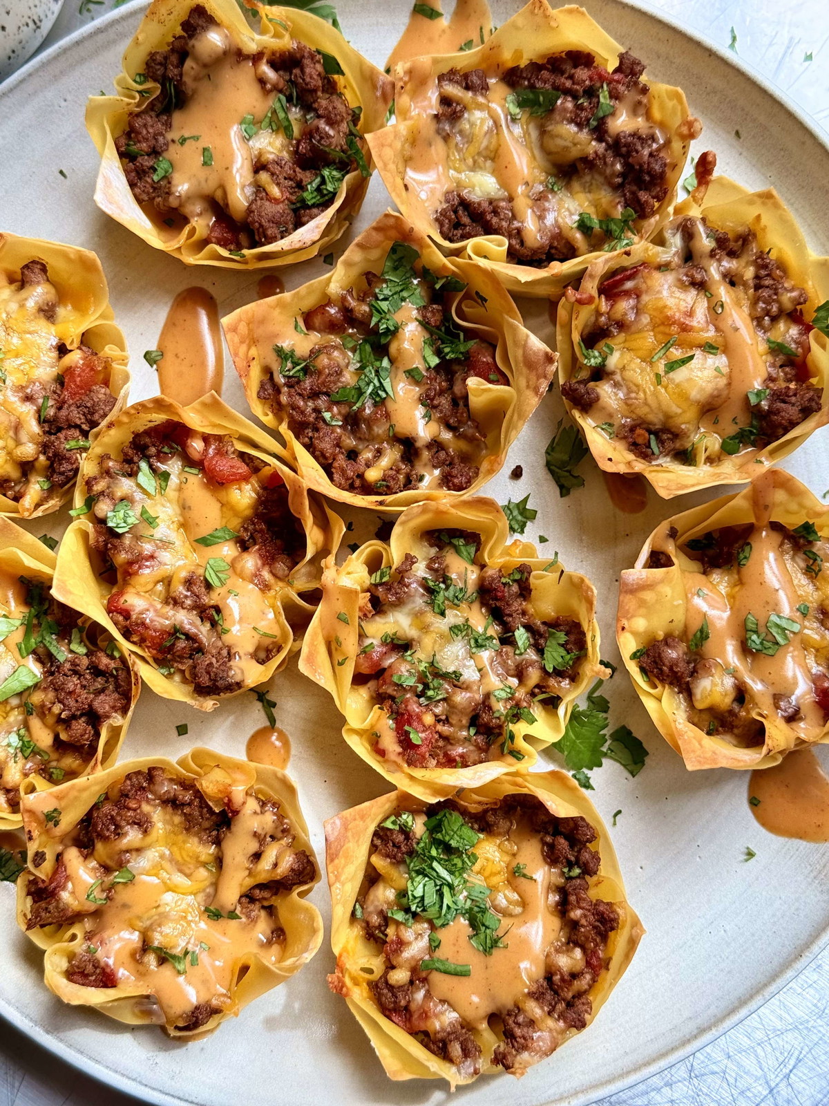 Crunchy Taco Cups with Chipotle Ranch