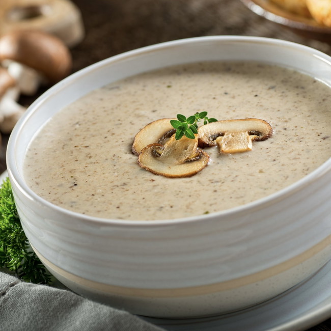 Image of cream of mushroom soup (no flour, no cheese — just pure cozy)