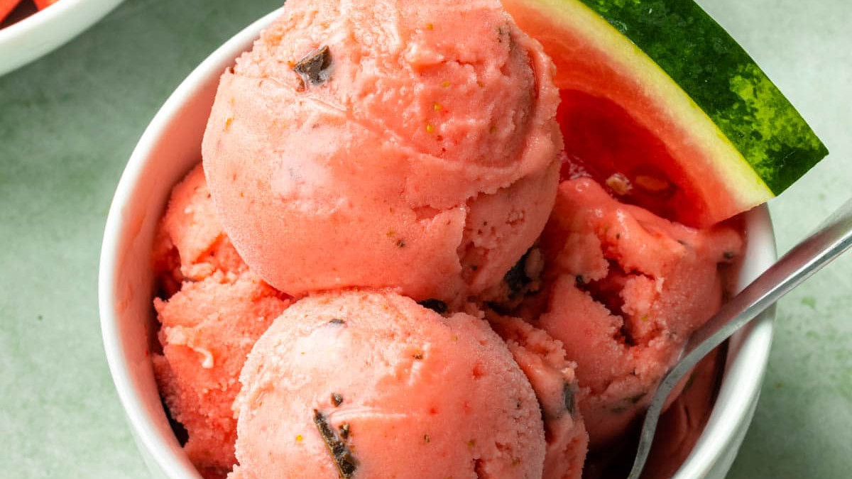 Watermelon Agua Fresca Sorbet (with Watermelon Agua Fresca Extract)