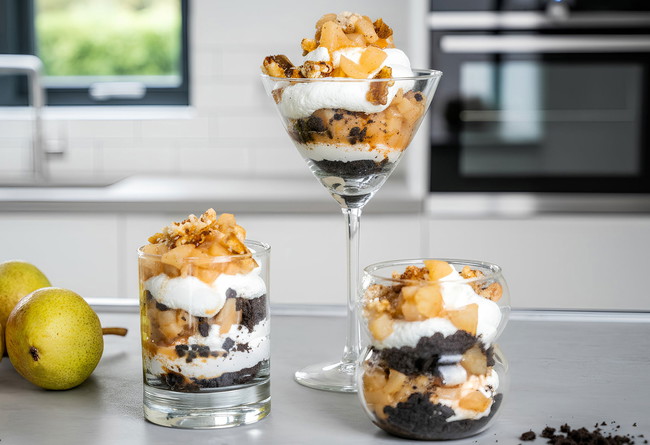Image of Herbstliches Birnen-Schichtdessert