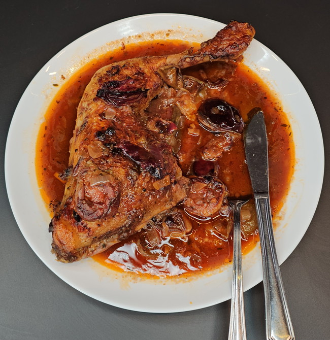 Image of Hähnchenschlegel in Zwetschgensoße