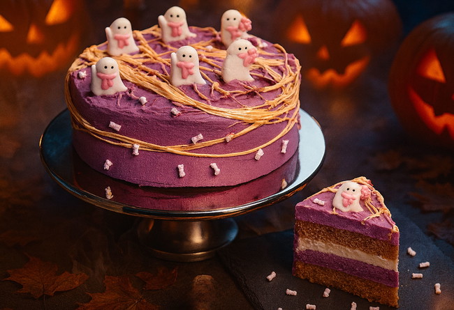 Image of Halloween Spinnennetz-Torte