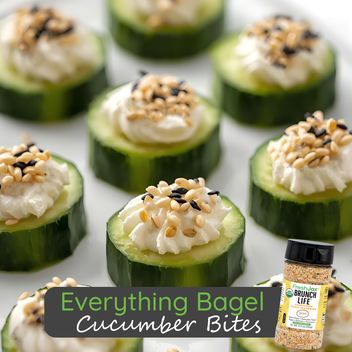 Everything Bagel Cucumber Bites