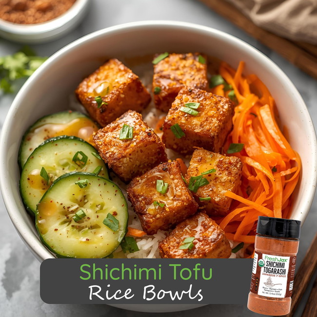 Image of Shichimi Tofu Rice Bowls (Vegan)