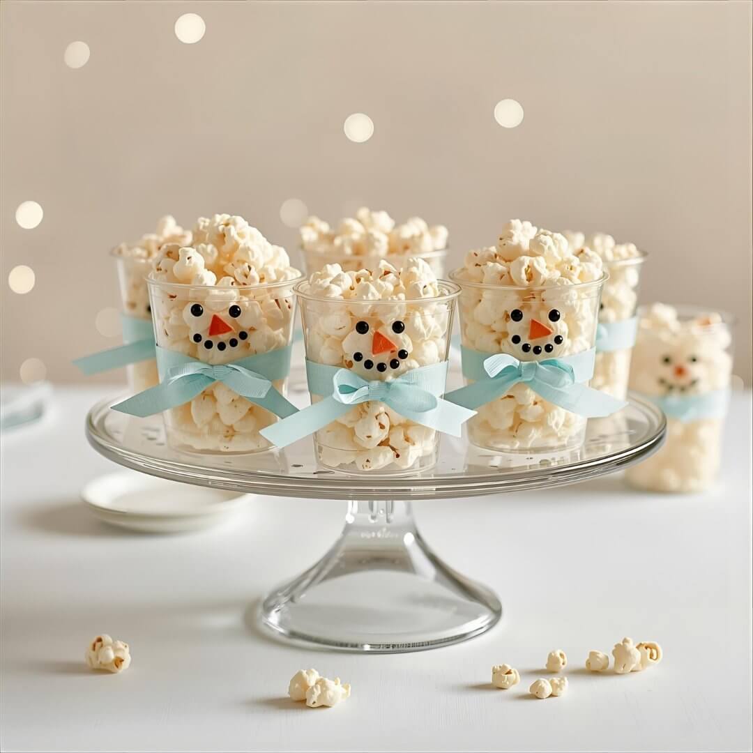 Snowman Popcorn Cups