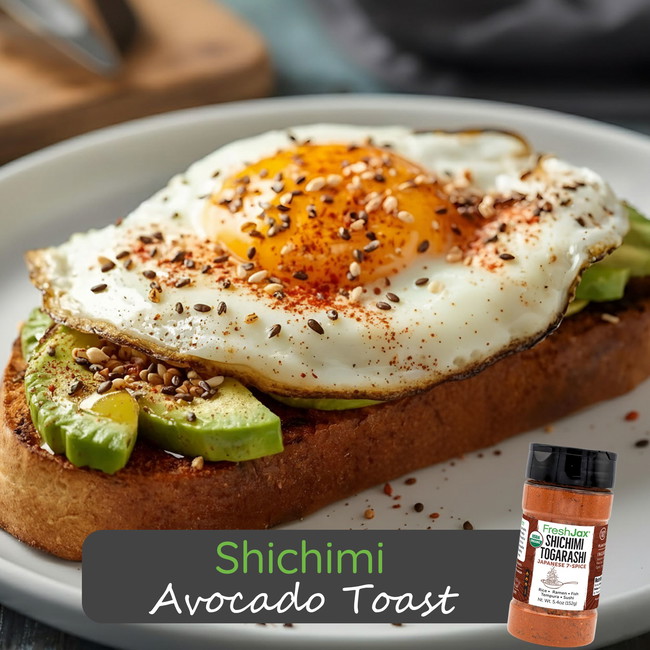 Image of Shichimi Avocado Toast (Vegan or Traditional)