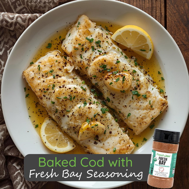 Image of Baked Cod with Fresh Bay Seasoning