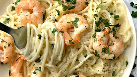 Image of Creamy Prawn Alfredo Pasta
