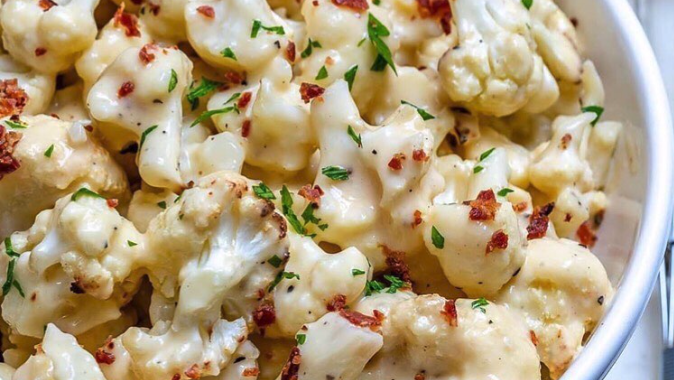 Image of Roasted Creamy Cauliflower and Cheese